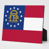 Georgia State Flag Plaque Fotoplaat (Zijkant)