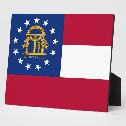 Georgia State Flag Plaque Fotoplaat (Zijkant)