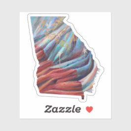 Georgia State Flag Schilderen Sticker