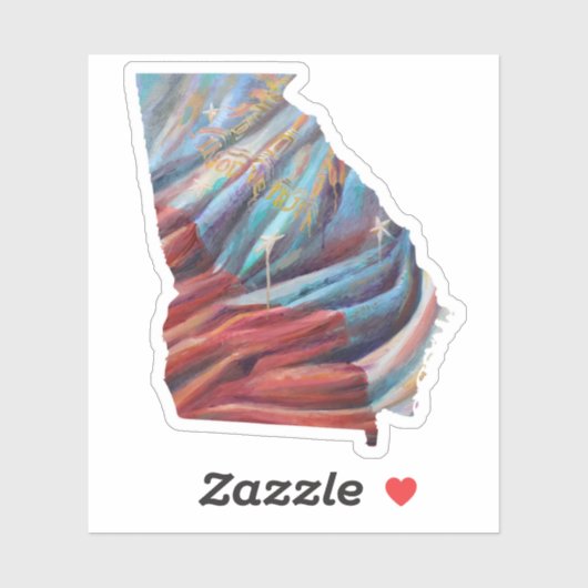 Georgia State Flag Schilderen Sticker (Vel)