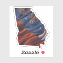 Georgia State Flag Schilderen Sticker