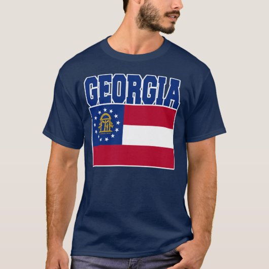 Georgia State Flag T-Shirt (Voorkant)