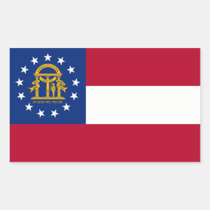Georgia State Flag, Verenigde Staten Rechthoekige Sticker
