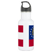 Georgia State Flag Vrijheidsfles Waterfles (Achterkant)