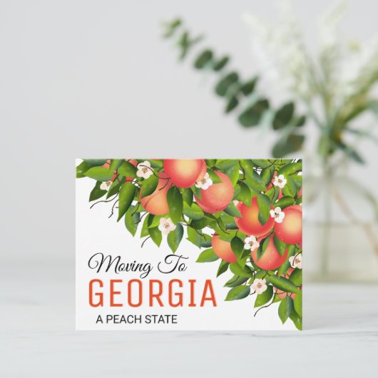 Georgia State Fruit Peaches | Adres wijzigen Briefkaart (Staand voorkant)
