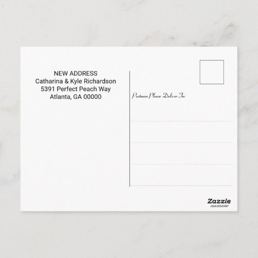 Georgia State Fruit Peaches | Adres wijzigen Briefkaart (Achterkant)