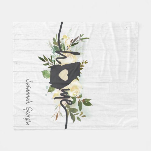 Georgia State heeft uw rustieke thuisstad geperson Fleece Deken (Voorkant (Horizontaal))