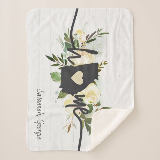 Georgia State heeft uw rustieke thuisstad geperson Sherpa Deken (Voorkant)