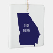 Georgia State-kerstversiering Keramisch Ornament (Rechts)