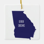 Georgia State-kerstversiering Keramisch Ornament (Voorkant)