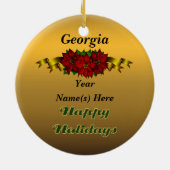 Georgia State-kerstversiering Keramisch Ornament (Achterkant)