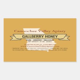 Georgia State Lokale Honing Jar Rechthoek Stickers