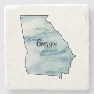Georgia State Map Marble Stone Onderzetter