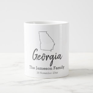 Georgia State Map Personalized Family Reunion Grote Koffiekop