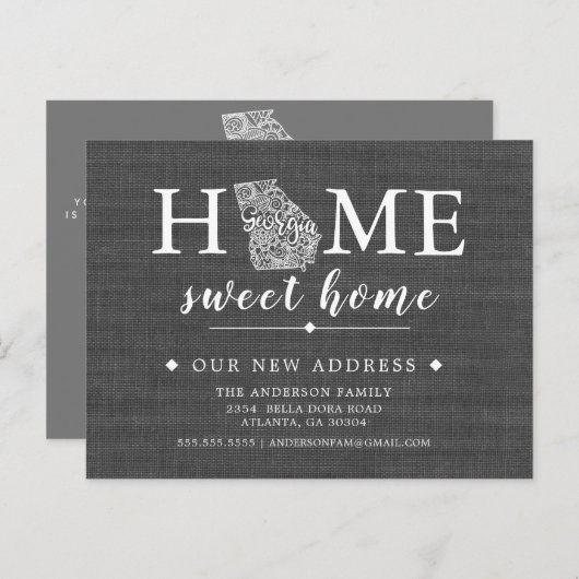 GEORGIA State Moving Aankondiging Post Kaart (Voorkant / Achterkant)