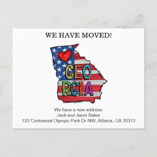 Georgia State Moving Announcards Briefkaart