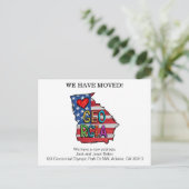 Georgia State Moving Announcards Briefkaart (Staand voorkant)