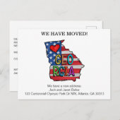 Georgia State Moving Announcards Briefkaart (Voorkant / Achterkant)