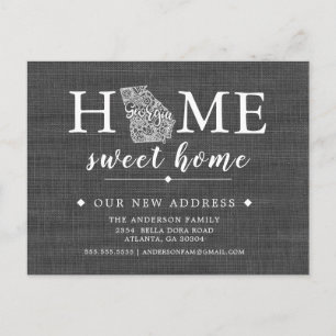 GEORGIA State Moving Announounge Post Card Aankondigingskaart