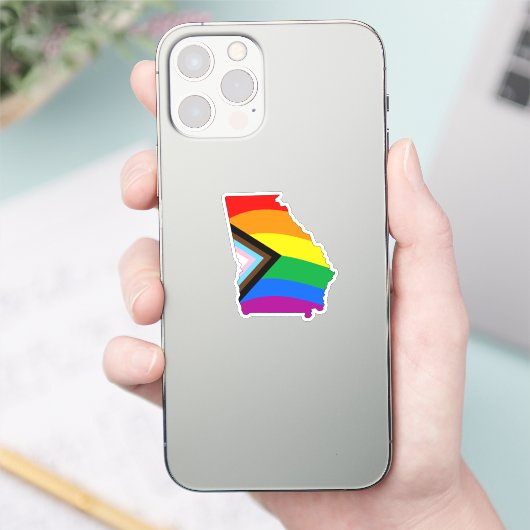Georgia State Pride LGBTQ Progress Pride Sticker (Telefoon)