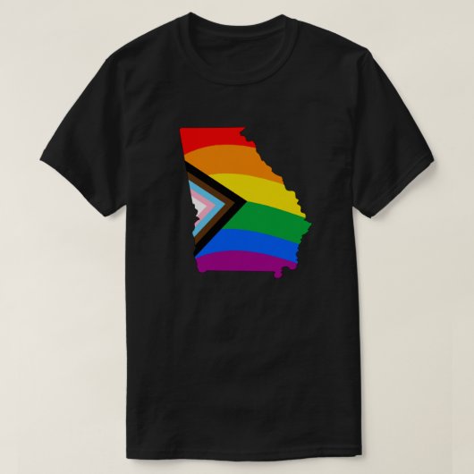 Georgia State Pride LGBTQ Progress Pride T-shirt (Design voorkant)