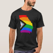 Georgia State Pride LGBTQ Progress Pride T-shirt (Voorkant)