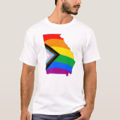 Georgia State Pride LGBTQ Progress Pride T-shirt (Voorkant)