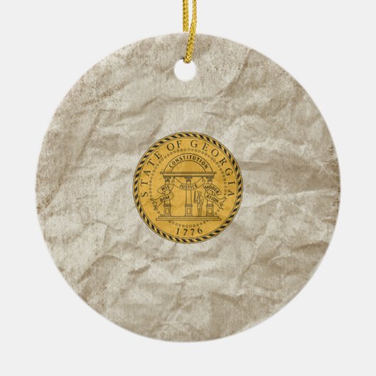 Georgia State Seal Keramisch Ornament (Voorkant)