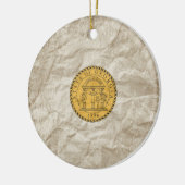 Georgia State Seal Keramisch Ornament (Links)
