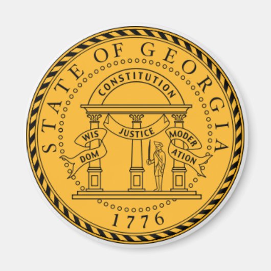 Georgia State Seal Magneet (Voorkant)