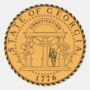 Georgia State Seal Ronde Sticker
