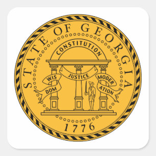 Georgia State Seal - Vierkante Sticker