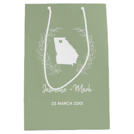 Georgia State Silhouette Wedding Jubileum Medium Cadeauzakje