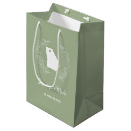 Georgia State Silhouette Wedding Jubileum Medium Cadeauzakje