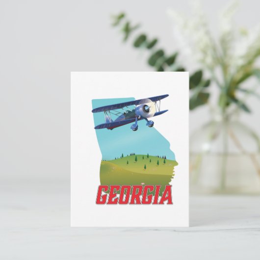 Georgia State USA Travel poster Briefkaart (Staand voorkant)