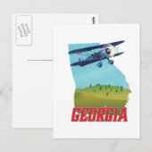 Georgia State USA Travel poster Briefkaart (Voorkant / Achterkant)