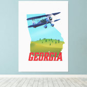 Georgia State USA Travel poster Canvas Afdruk (Insitu (Houten vloer))