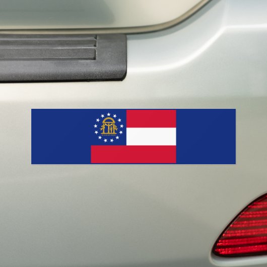 Georgia State Vlag Ontwerp Decoratie Bumpersticker (Op auto)