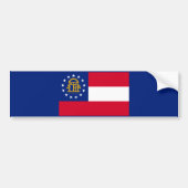 Georgia State Vlag Ontwerp Decoratie Bumpersticker (Voorkant)