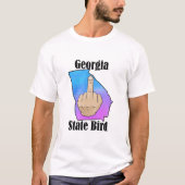 Georgia state vogel t-shirt middelvinger kleur (Voorkant)