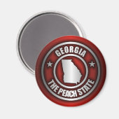 "Georgia Steel" magneten (rood) (Voorkant / Achterkant)