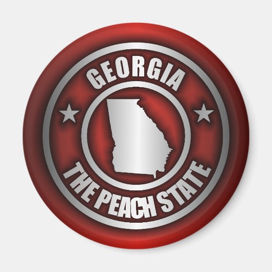 "Georgia Steel" magneten (rood) (Voorkant)
