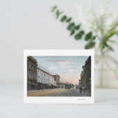 Georgia Street Uitzicht met Street Car Briefkaart (Staand voorkant)