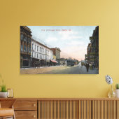 Georgia Street Uitzicht met Street Car Canvas Afdruk (Insitu (Woonkamer))
