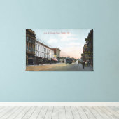 Georgia Street Uitzicht met Street Car Canvas Afdruk (Insitu (Houten vloer))