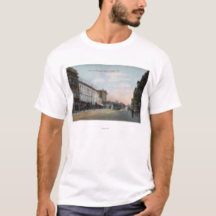 Georgia Street Uitzicht met Street Car T-shirt