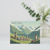 Georgia Svaneti Reizen Briefkaart (Staand voorkant)