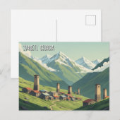 Georgia Svaneti Reizen Briefkaart (Voorkant / Achterkant)