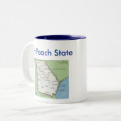 Georgia Symbols & Map Tweekleurige Koffiemok (Voorkant links)