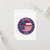 Georgia T-shirt, Georgia sticker, Kaart (Voorkant / Achterkant in situ)